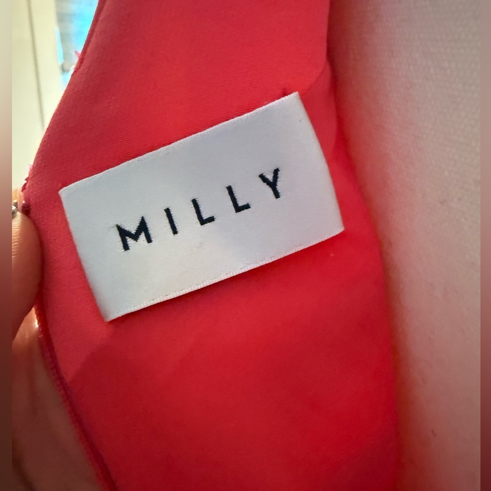 Milly Coral and Peach Mini Dress - Picture 3 of 4